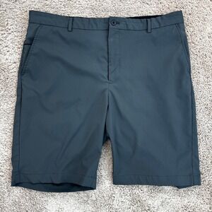 Greg Norman Golf Shorts Men 38 Dark Gray Flat Front Performance Moisture Wicking